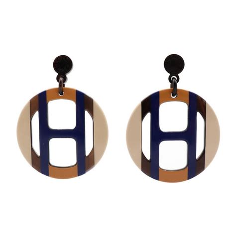 hermes earring price|Hermes horn and lacquer earrings.